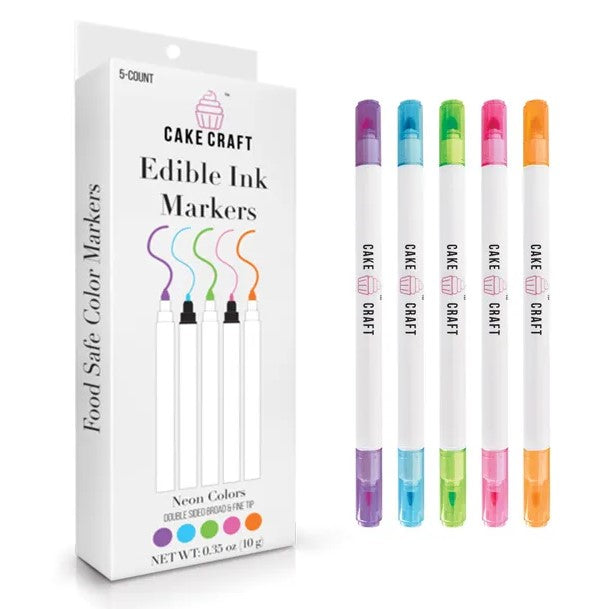 Edible Pens Set  Neon Colours