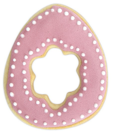 Egg Cookie Cutter with Flower Cut Out