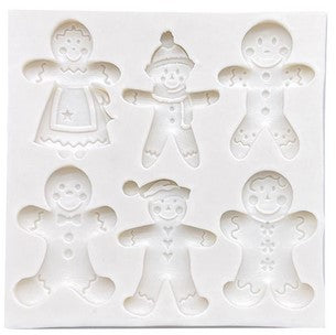 Gingerbread People Fondant Silicone Mould | Cookie Cutter Shop Australia