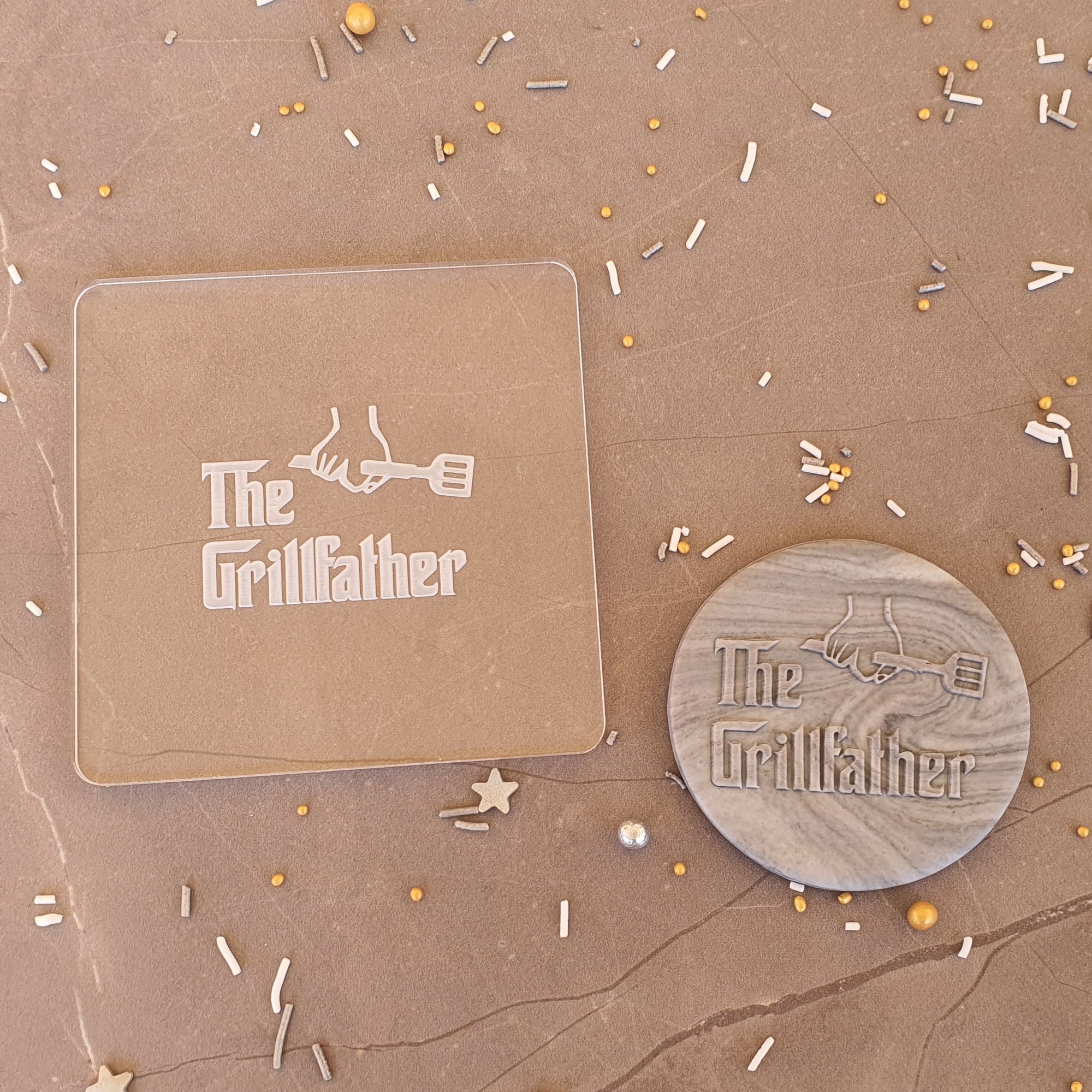 Father's Day 'The Grillfather' Fondant Debosser | Cookie Cutter Shop Australia