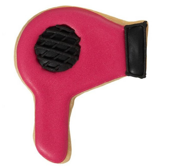 Hair Dryer Cookie Cutter with Embossed Detail 7.5cm | Cookie Cutter Shop Australia