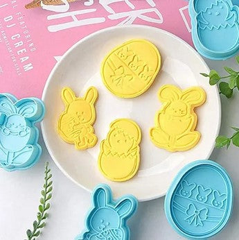 Easter Cookie Cutter and Plunger Set