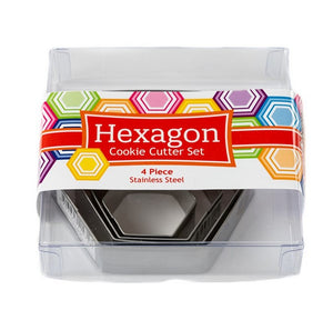 Hexagon Cookie Cutter Set 4 Pieces