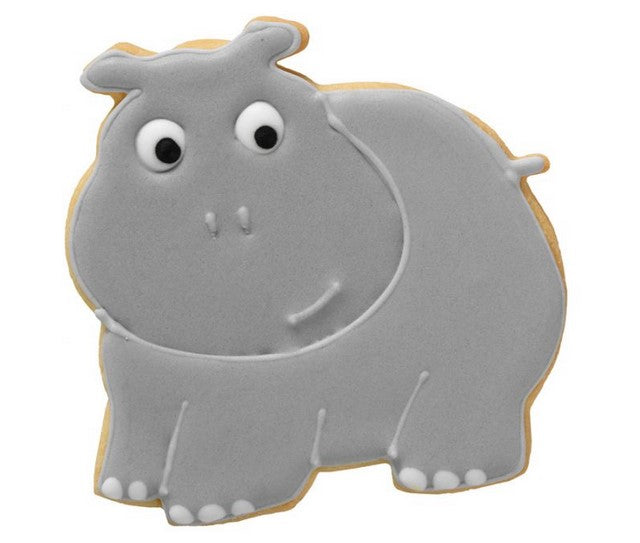 Hippopotamus Cookie Cutter with Embossed Detail