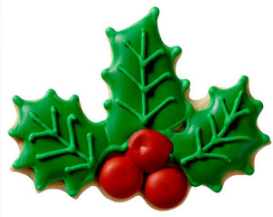Holly Cookie Cutter with Internal Detail 7cm | Cookie Cutter shop Australia