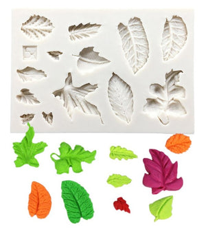 Assorted Small Leaves Fondant Silicone Mould | Cookie Cutter Shop Australia