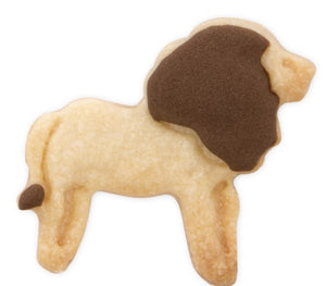 Lion Cookie Cutter Stamper with Ejector 5cm