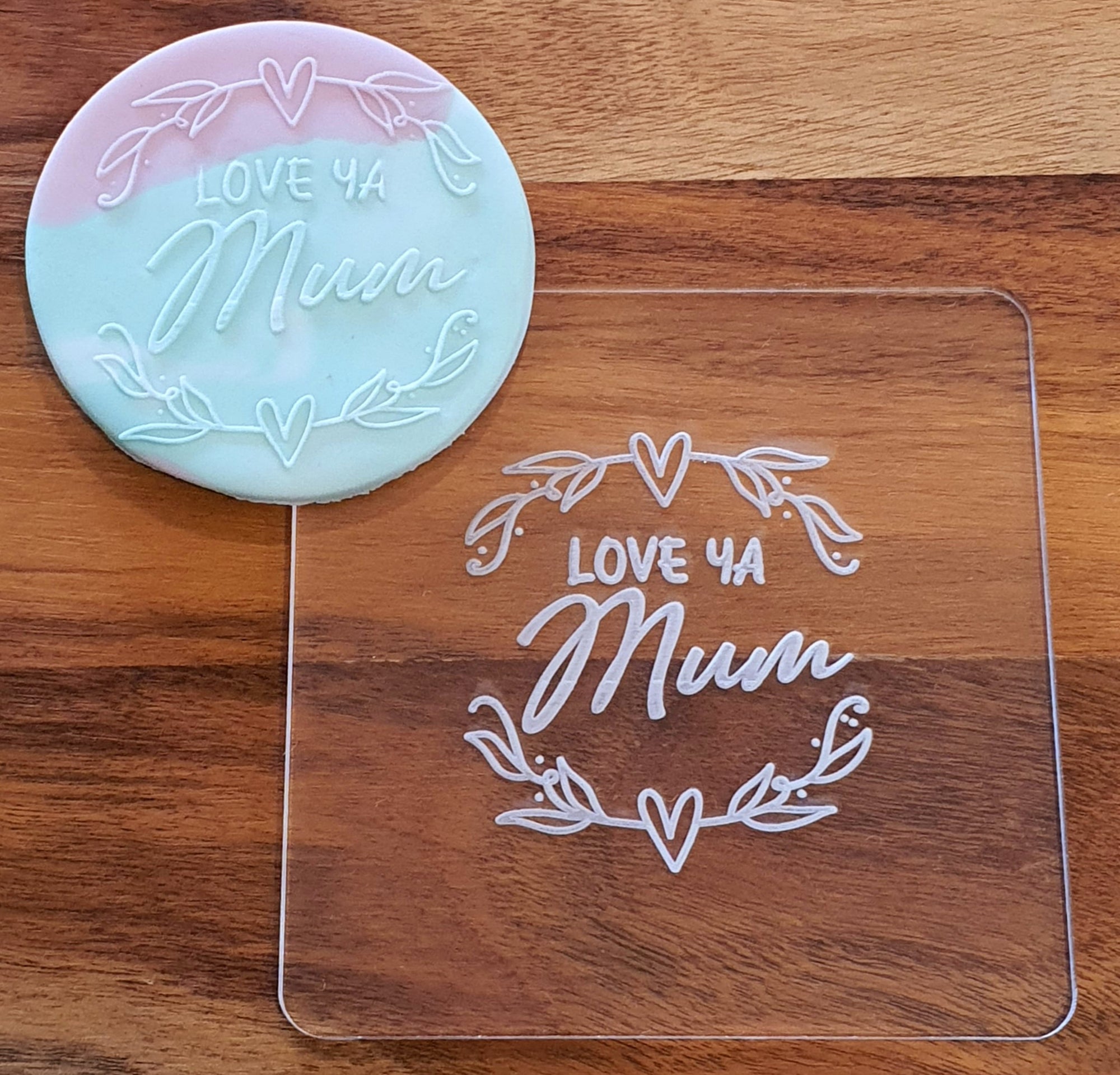 Mothers Day Fondant Debosser - Love Ya Mum | Cookie Cutter Shop Australia