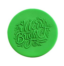 Christmas Fondant Debosser - Merry and Bright | Cookie Cutter Shop Australia