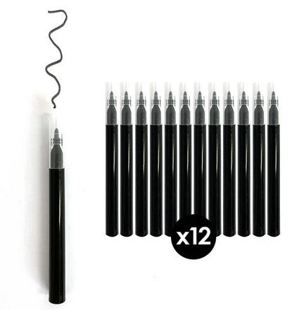Black Mini Markers Set of 12