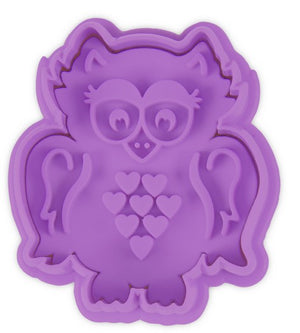 Owl Cookie Cutter Stamper with Ejector