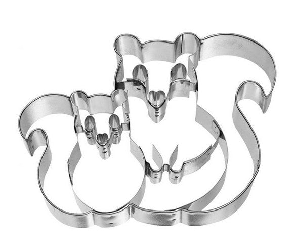 Pair of Squirrels Cookie Cutter with Embossed detail | Cookie Cutter Shop Australia