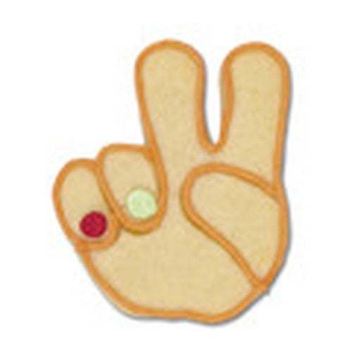 Peace Sign Hand Signal Cookie Cutter-Cookie Cutter Shop Australia