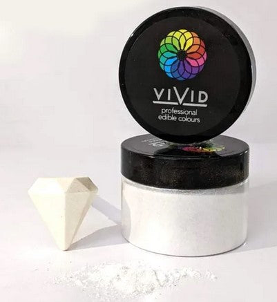 VIVID Shimmer Platinum White Edible Metallic Dust