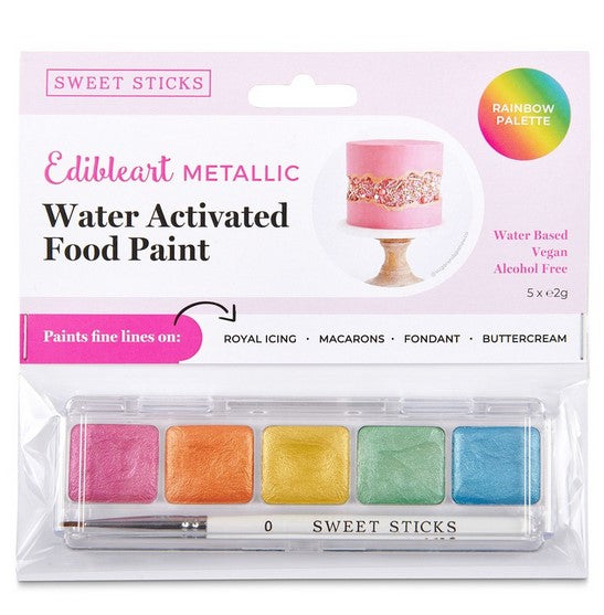 Sweet Sticks - Edible Art Water Activated Paint- Rainbow Palette