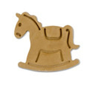 Rocking Horse Plastic Embossed 5cm Cookie Cutter | Cookie Cutter Shop Australia