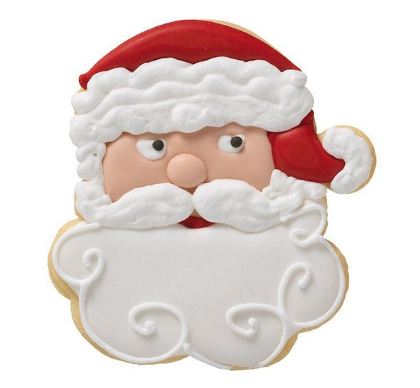 Santa Face Cookie Cutter with Embossed Detail 11cm | Cookie Cutter Shop Australia