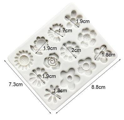 Assorted Flowers Silicone Fondant Mould