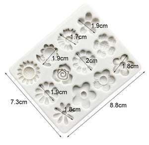 Assorted Flowers Silicone Fondant Mould