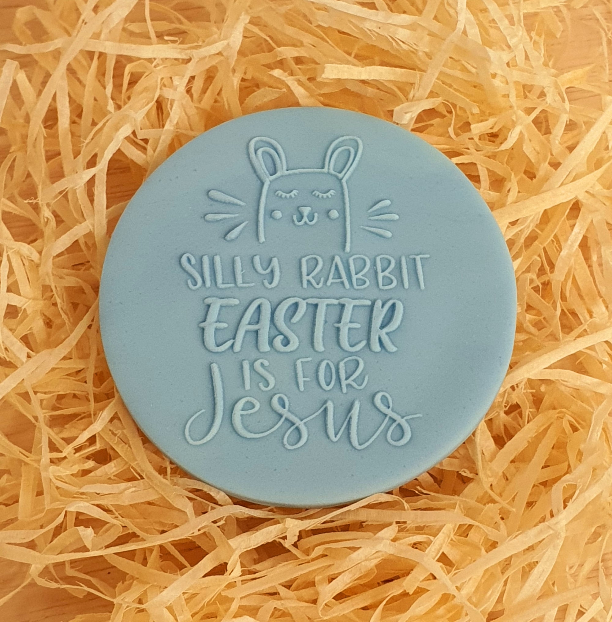 Easter Fondant Debosser 'Silly Rabbit, Easter is for Jesus' | Cookie Cutter Shop Australia