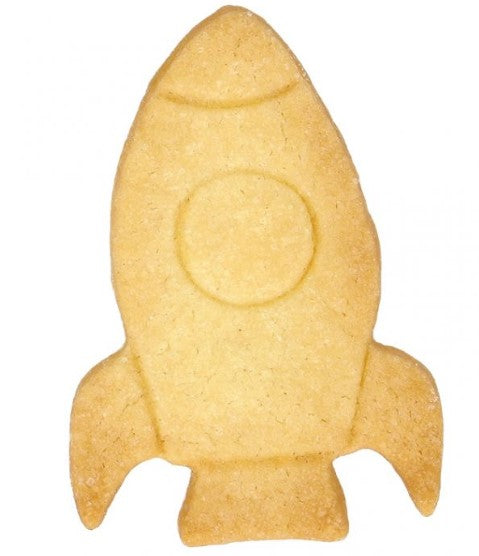 Rocket Cookie Cutter with Embossed Detail