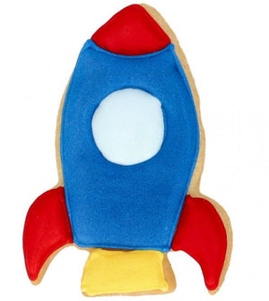 Rocket Cookie Cutter with Embossed Detail