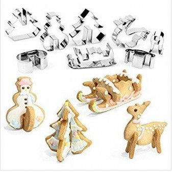 Christmas Stand Up Cookie Cutter Set 8 Pieces | Cookie Cutter Shop Australia