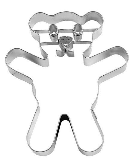 Teddy Bear Cookie Cutter with Embossed Face 9cm
