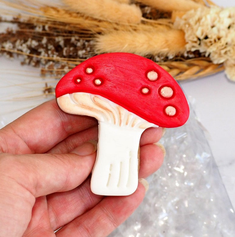 Mushroom or Toadstool Cookie Cutter & Embosser Stamp Set