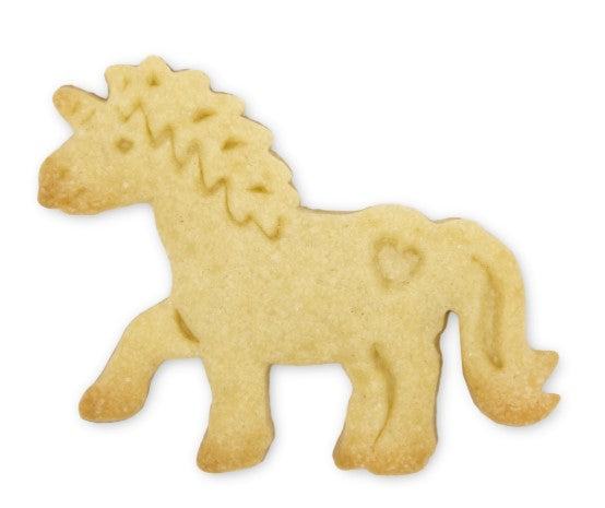 Unicorn Cookie Cutter Stamper with Ejector 7cm
