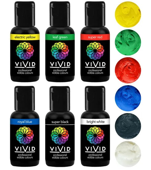 Vivid Primary Colour Gel Colour 6 Pack