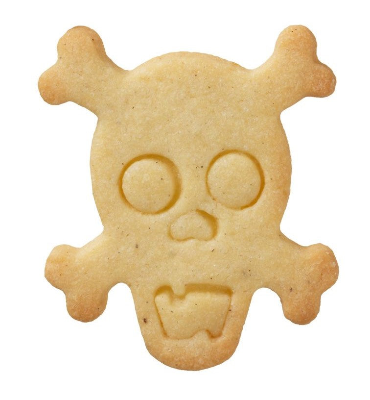 Skull and Crossbones Cookie Cutter with Embossed Detail | Cookie Cutter Shop Australia