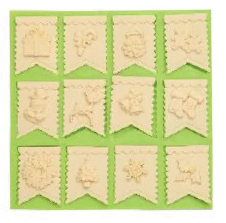 Christmas Bunting Silicone Mould | Cookie Cutter Shop Australia
